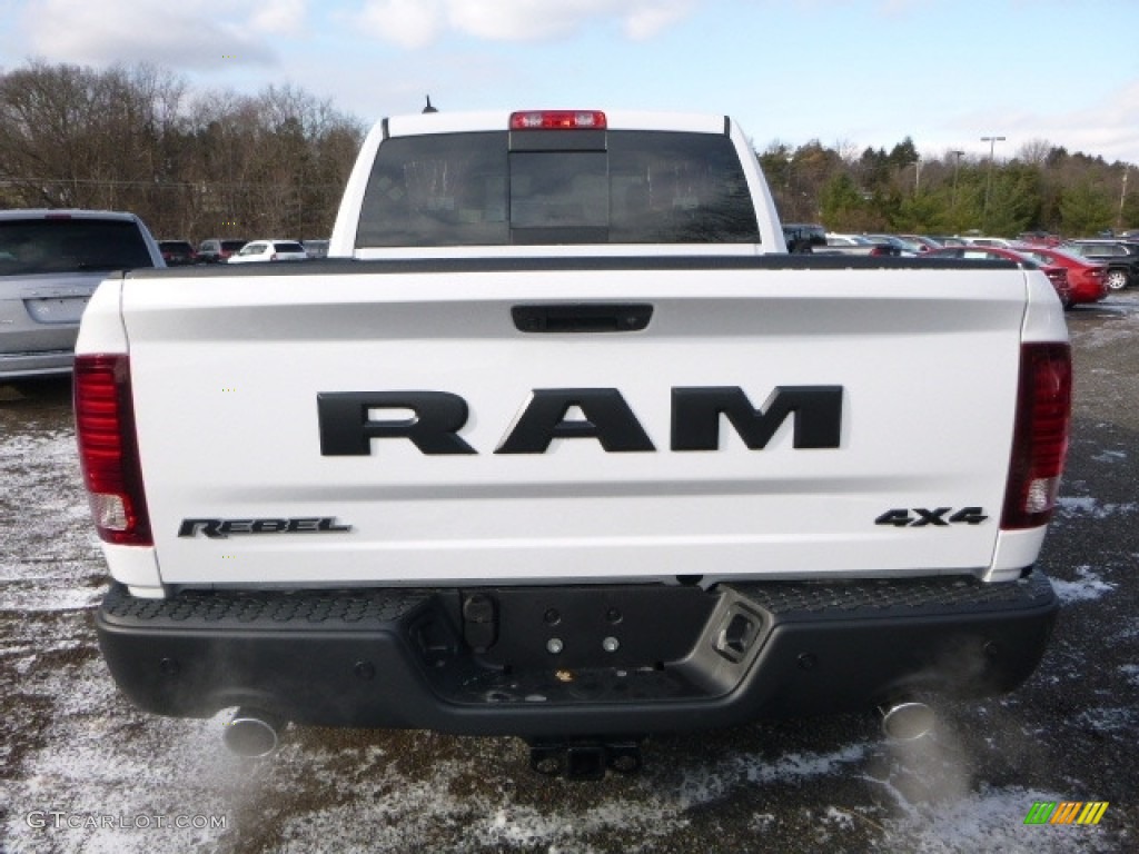 2017 1500 Rebel Crew Cab 4x4 - Bright White / Rebel Theme Red/Black photo #7