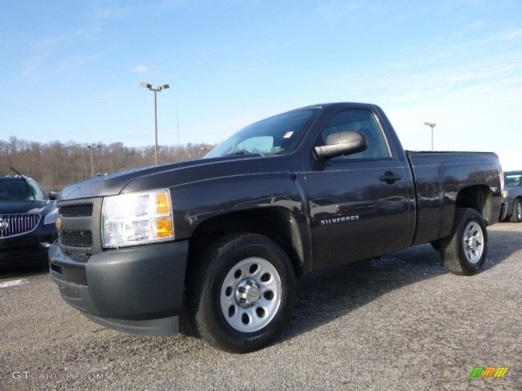 2011 Silverado 1500 Regular Cab - Taupe Gray Metallic / Dark Titanium photo #2