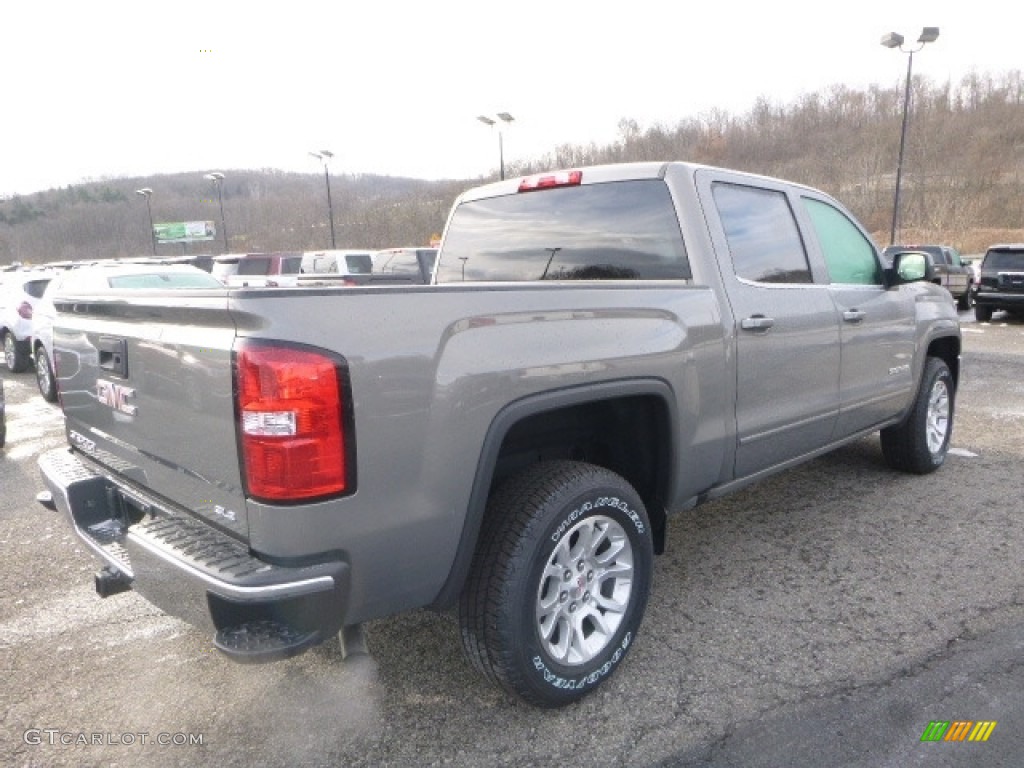 2017 Sierra 1500 SLE Crew Cab 4WD - Pepperdust Metallic / Jet Black photo #8