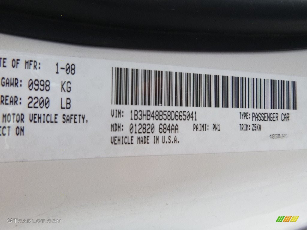 2008 Caliber SXT - Stone White / Pastel Pebble Beige photo #15