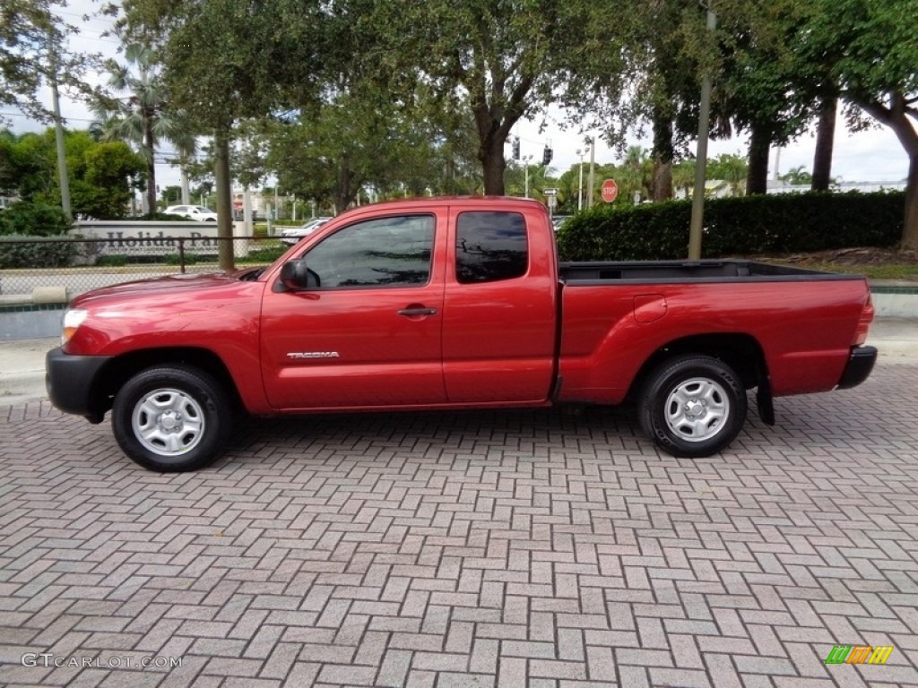2008 Tacoma Access Cab - Impulse Red Pearl / Graphite Gray photo #3
