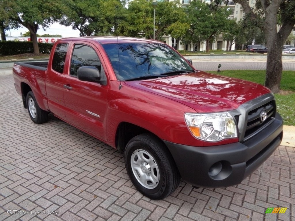 2008 Tacoma Access Cab - Impulse Red Pearl / Graphite Gray photo #13