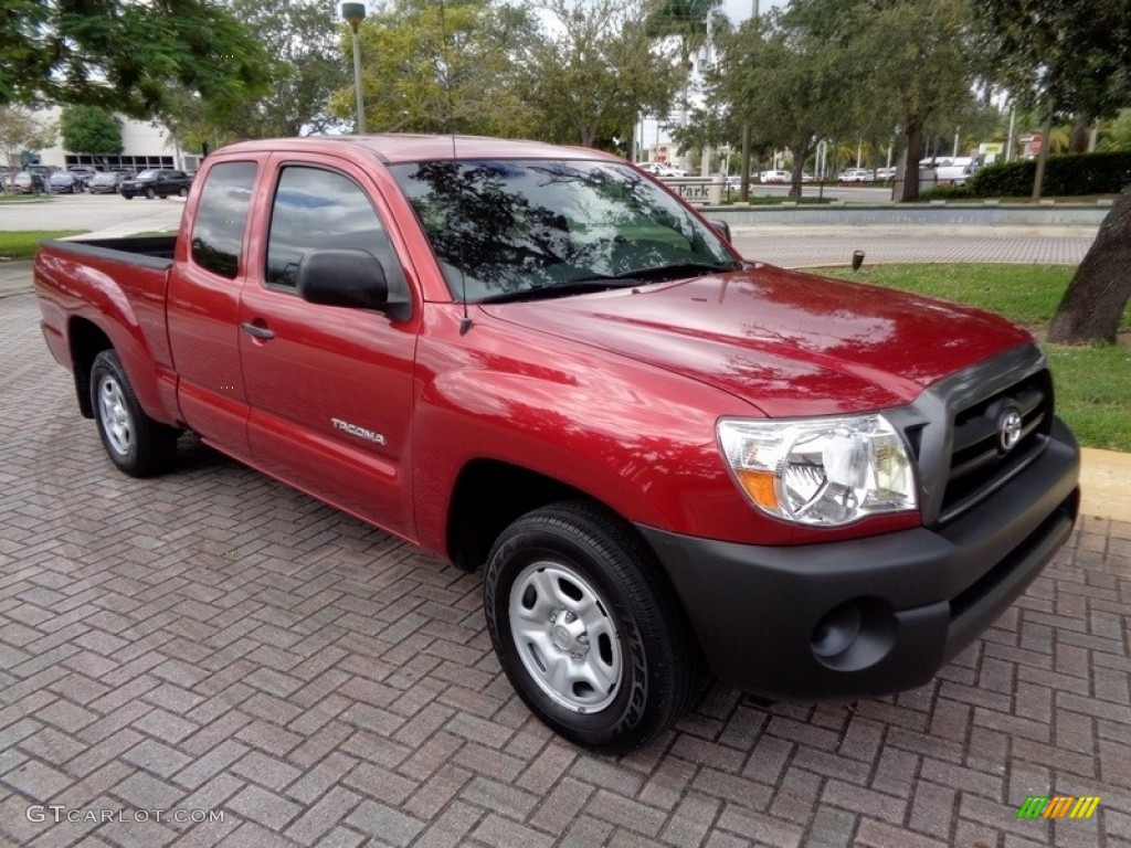 2008 Tacoma Access Cab - Impulse Red Pearl / Graphite Gray photo #19