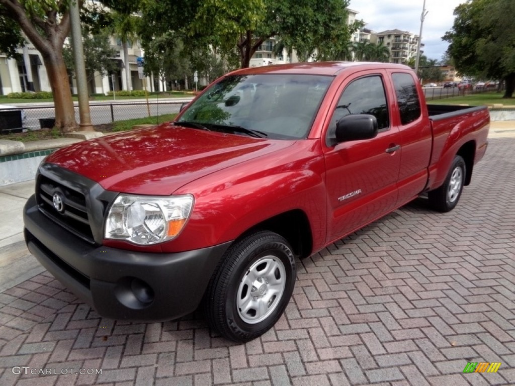 2008 Tacoma Access Cab - Impulse Red Pearl / Graphite Gray photo #34