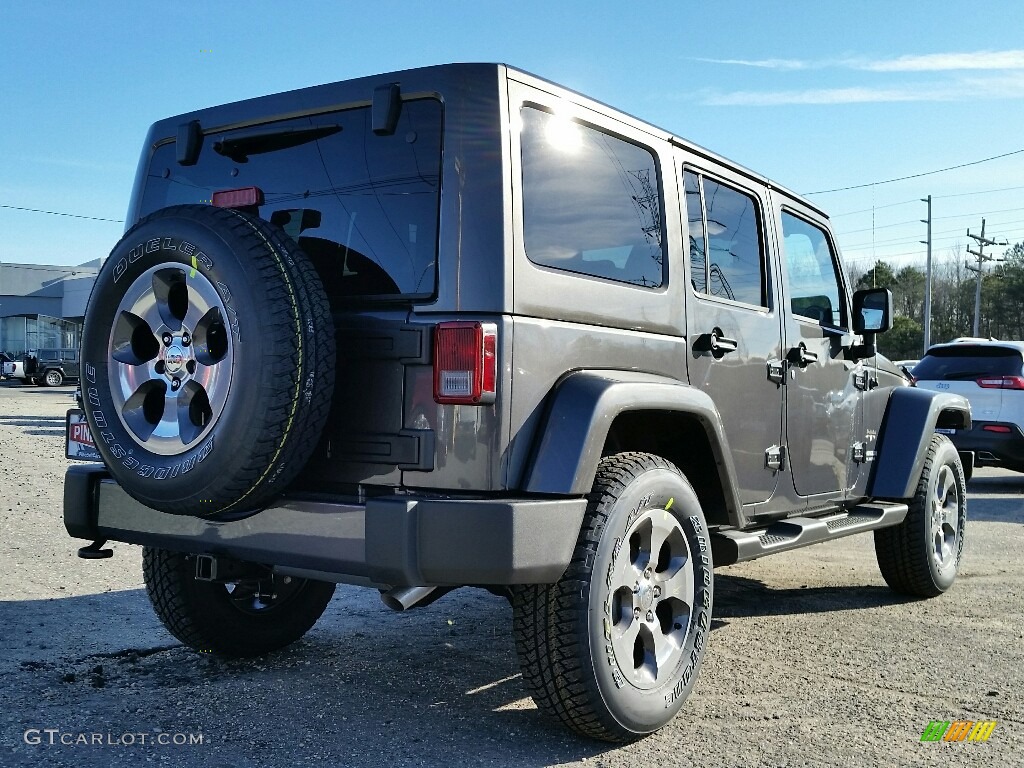 2017 Wrangler Unlimited Sahara 4x4 - Granite Crystal Metallic / Black/Dark Saddle photo #4