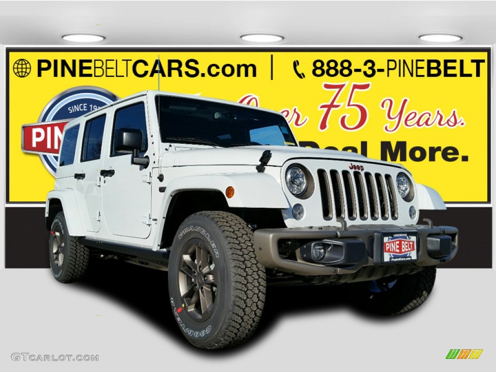 2017 Wrangler Unlimited 75th Anniversary Edition 4x4 - Bright White / Black photo #1