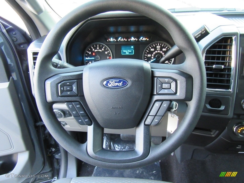 2017 Ford F150 XLT SuperCrew Earth Gray Steering Wheel Photo #117656406