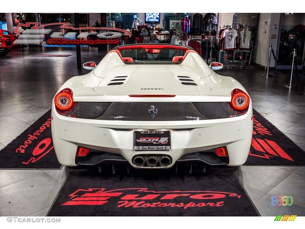 2014 458 Spider - Bianco Avus (White) / Rosso photo #8