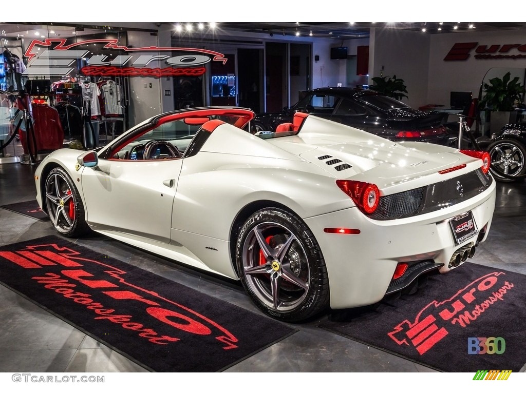 2014 458 Spider - Bianco Avus (White) / Rosso photo #9