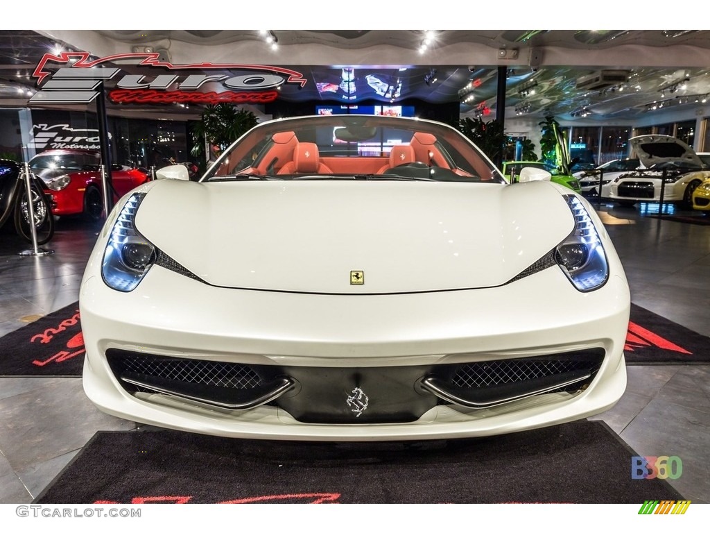 2014 458 Spider - Bianco Avus (White) / Rosso photo #17