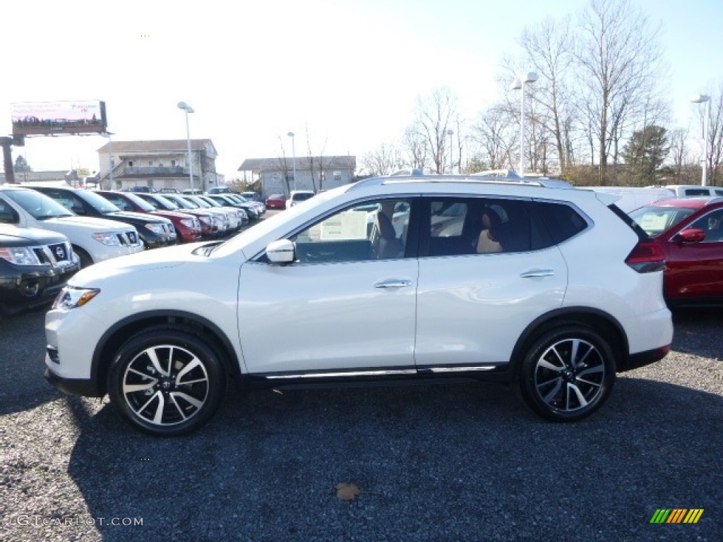 2017 Rogue SL AWD - Pearl White / Platinum Reserve Tan photo #10