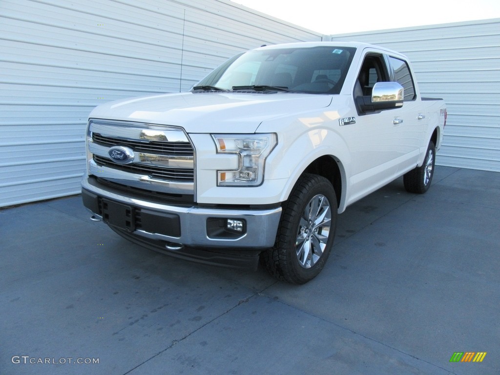 2017 F150 Lariat SuperCrew 4X4 - White Gold / Black photo #7