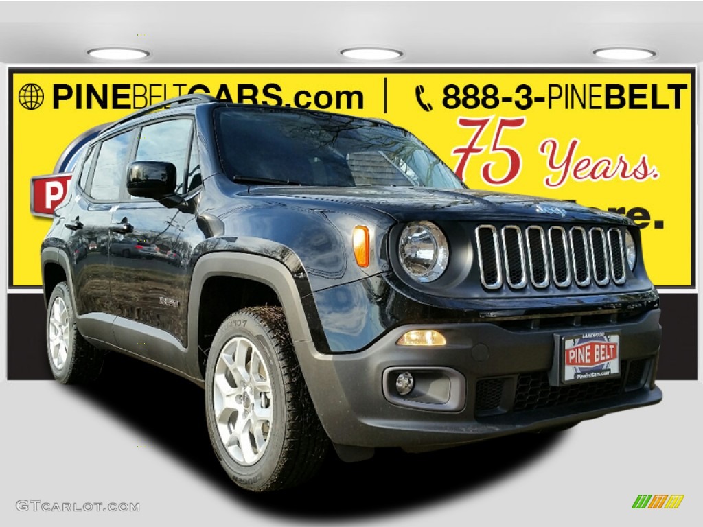 2017 Renegade Latitude 4x4 - Black / Black photo #1