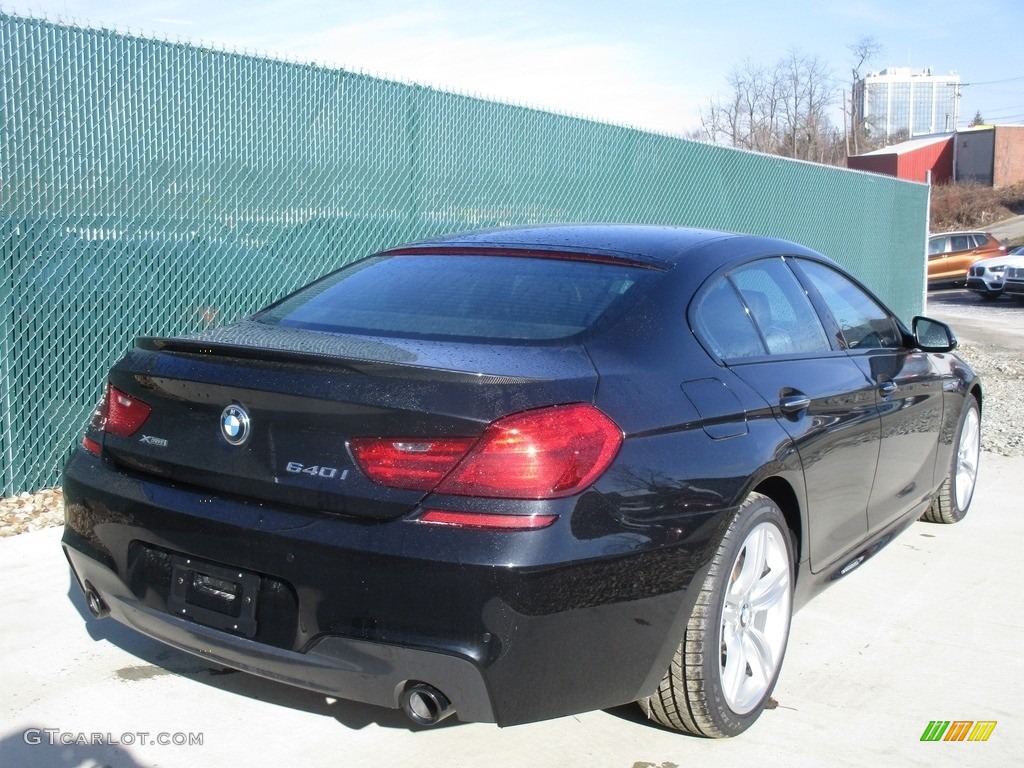 2017 6 Series 640i xDrive Gran Coupe - Black Sapphire Metallic / Black photo #4