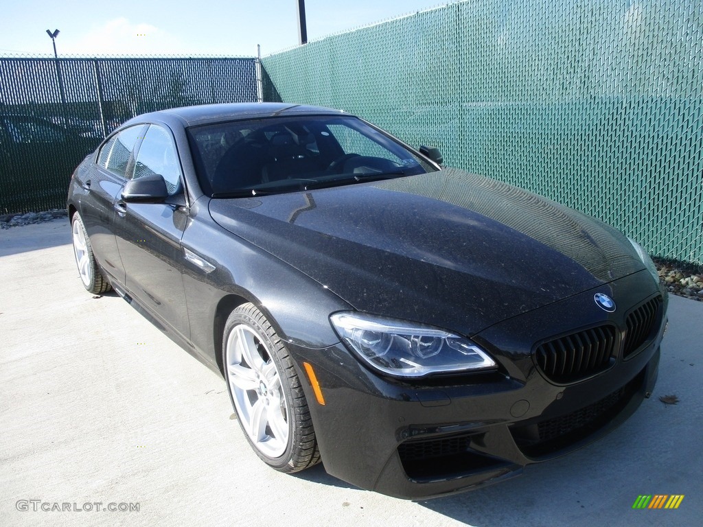 2017 6 Series 640i xDrive Gran Coupe - Black Sapphire Metallic / Black photo #5