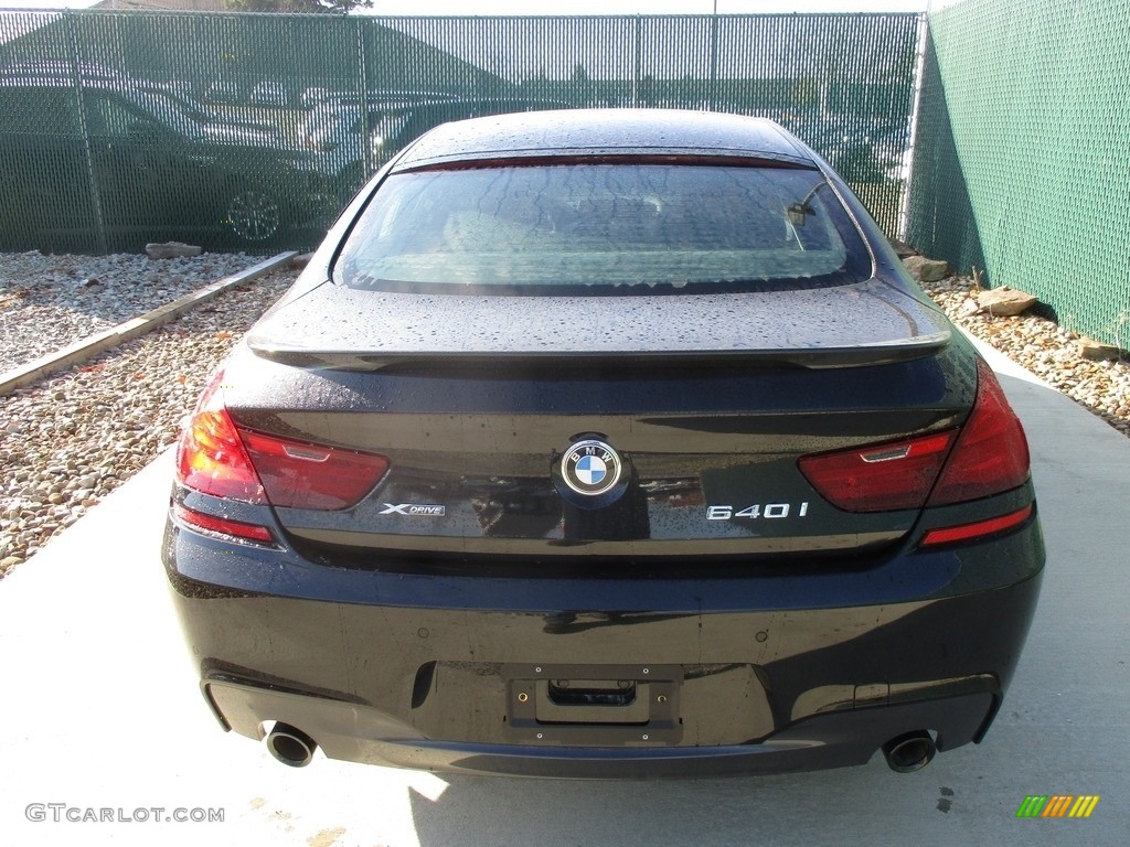 2017 6 Series 640i xDrive Gran Coupe - Black Sapphire Metallic / Black photo #8