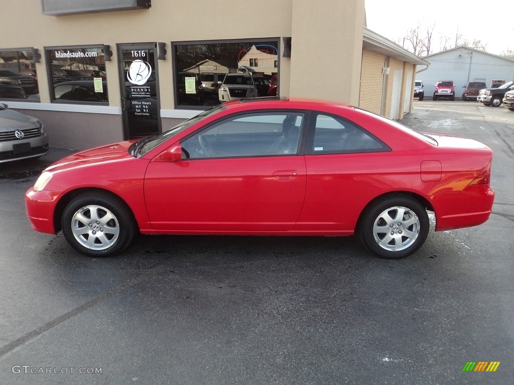 2003 Civic EX Coupe - Rallye Red / Black photo #1