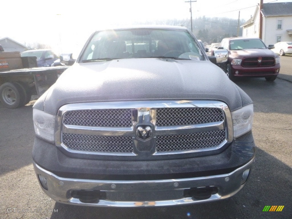 2017 1500 Laramie Longhorn Crew Cab 4x4 - Brilliant Black Crystal Pearl / Canyon Brown/Light Frost Beige photo #12