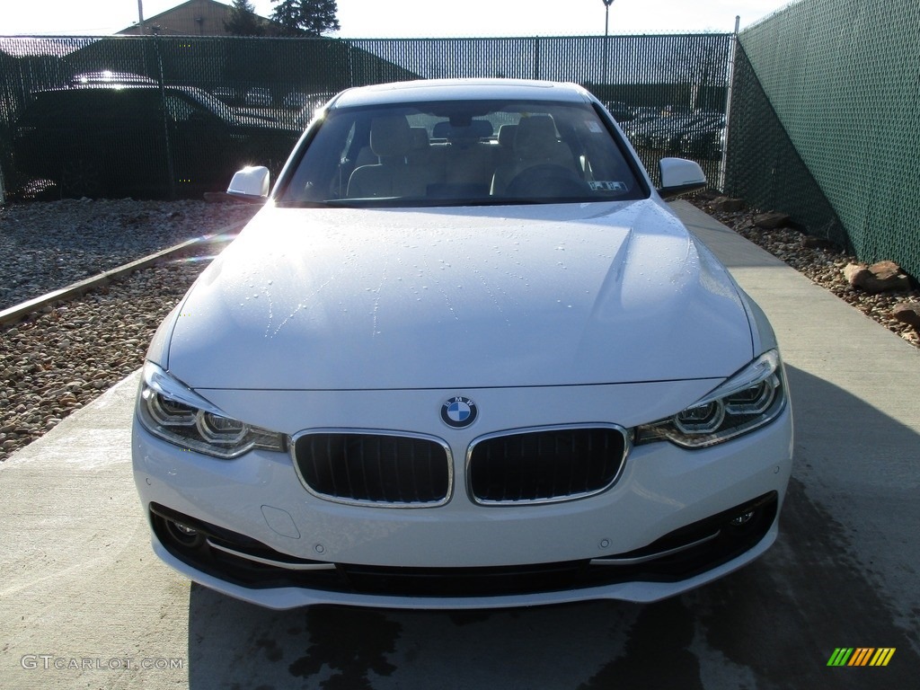 2017 3 Series 330i xDrive Sedan - Alpine White / Venetian Beige/Black photo #6