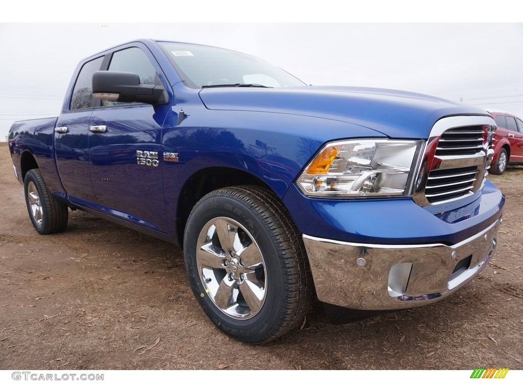 2017 1500 Big Horn Quad Cab - Blue Streak Pearl / Black/Diesel Gray photo #3