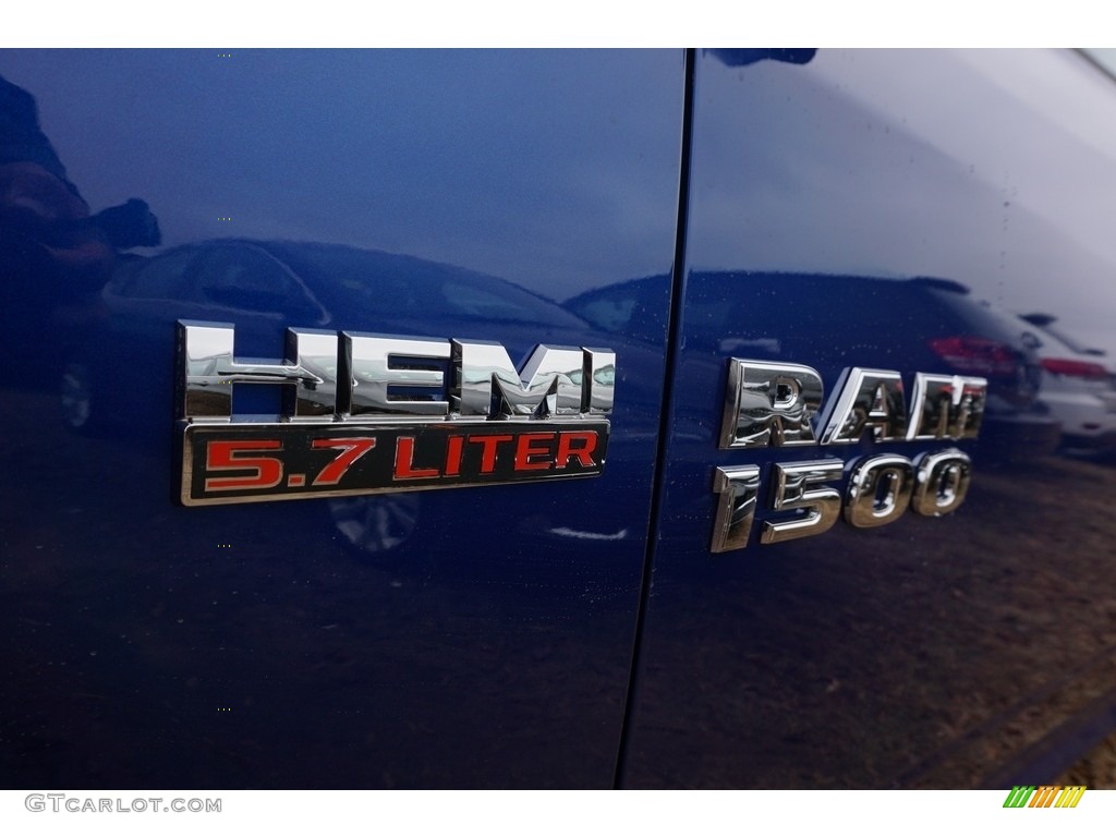 2017 1500 Big Horn Quad Cab - Blue Streak Pearl / Black/Diesel Gray photo #5