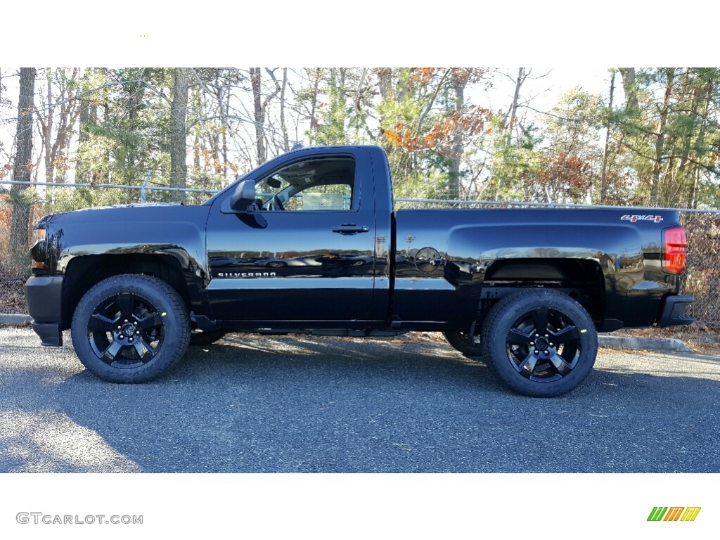 2017 Silverado 1500 WT Regular Cab 4x4 - Black / Dark Ash/Jet Black photo #3