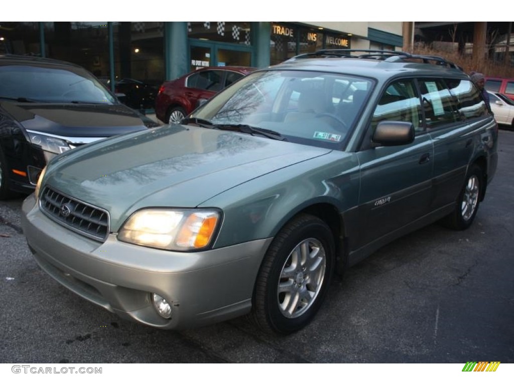 2004 Outback Wagon - Seamist Green Pearl / Beige photo #7