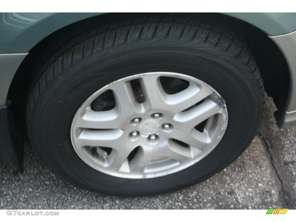 2004 Outback Wagon - Seamist Green Pearl / Beige photo #16