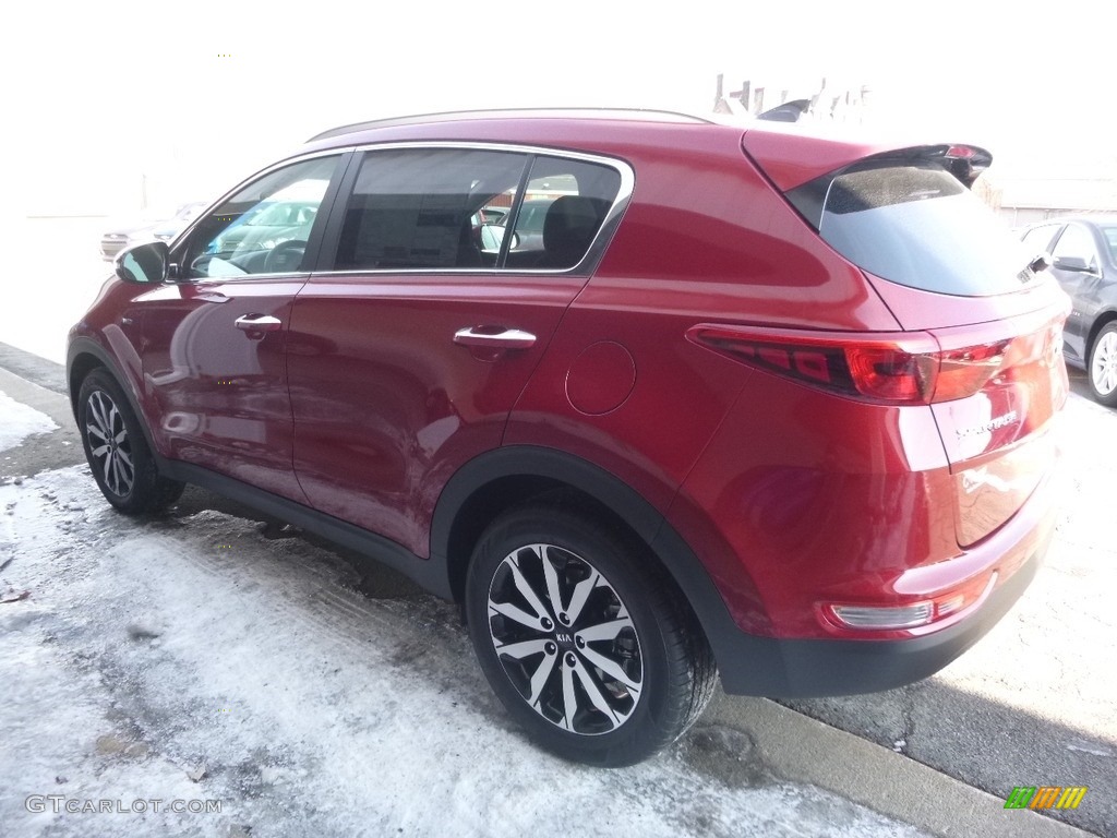 2017 Sportage EX AWD - Hyper Red / Black photo #4