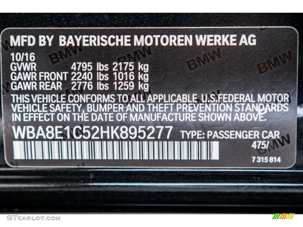 2017 3 Series 330e iPerfomance Sedan - Black Sapphire Metallic / Black photo #10