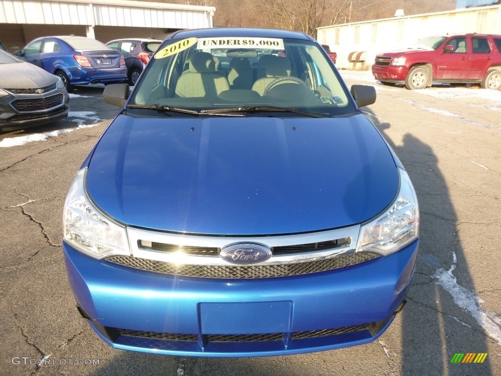 2010 Focus SE Sedan - Blue Flame Metallic / Medium Stone photo #9