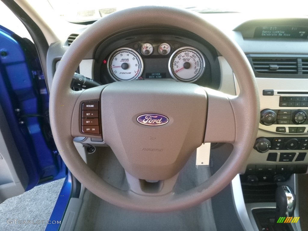 2010 Focus SE Sedan - Blue Flame Metallic / Medium Stone photo #17
