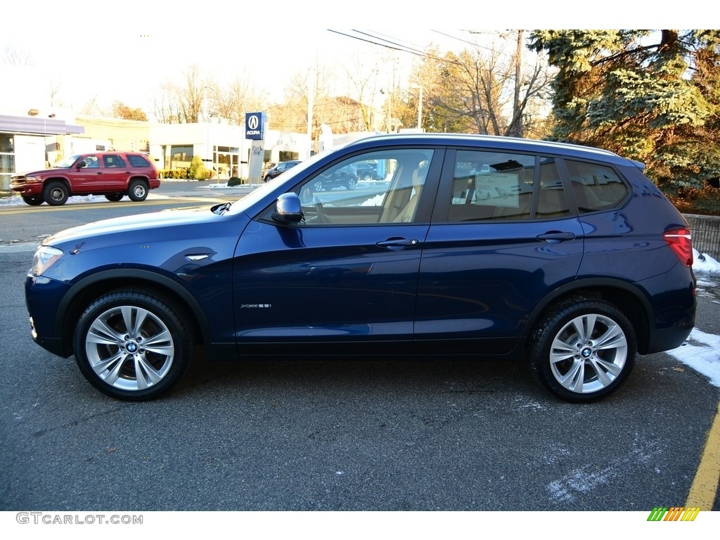 2016 X3 xDrive28i - Deep Sea Blue Metallic / Sand Beige photo #5