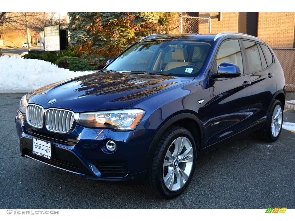2016 X3 xDrive28i - Deep Sea Blue Metallic / Sand Beige photo #6