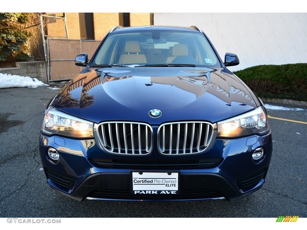 2016 X3 xDrive28i - Deep Sea Blue Metallic / Sand Beige photo #7