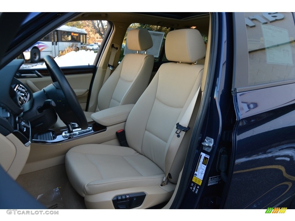 2016 X3 xDrive28i - Deep Sea Blue Metallic / Sand Beige photo #13