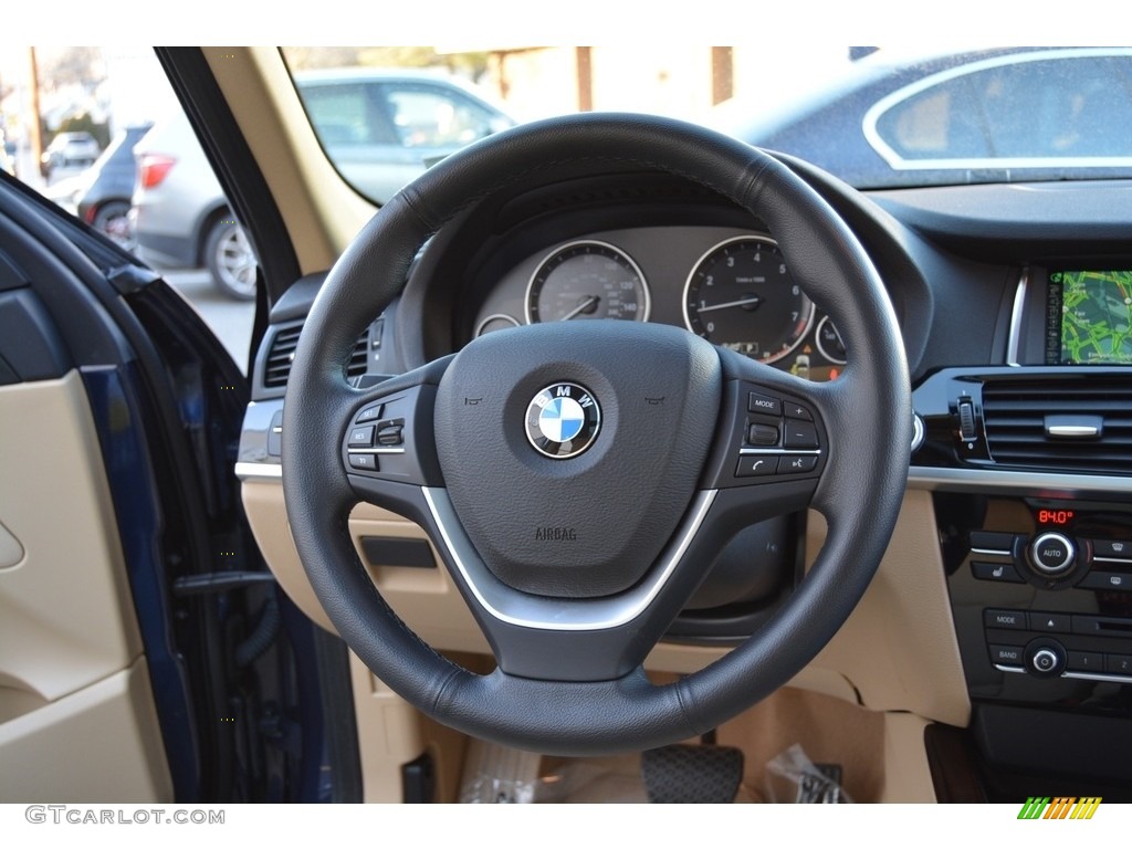 2016 X3 xDrive28i - Deep Sea Blue Metallic / Sand Beige photo #18