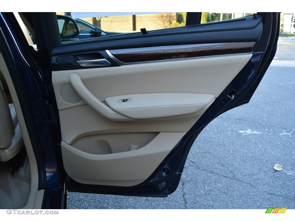 2016 X3 xDrive28i - Deep Sea Blue Metallic / Sand Beige photo #24