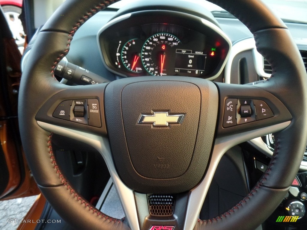 2017 Chevrolet Sonic LT Hatchback Jet Black Steering Wheel Photo #117675708