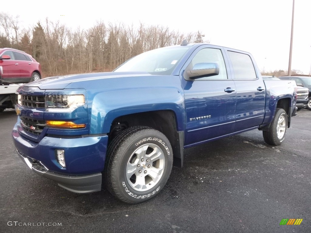 Deep Ocean Blue Metallic 2017 Chevrolet Silverado 1500 LT Crew Cab 4x4 Exterior Photo #117676524