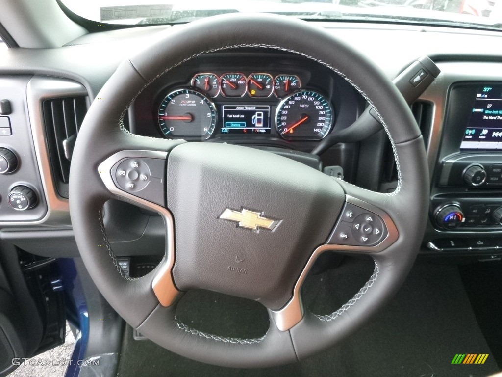 2017 Chevrolet Silverado 1500 LT Crew Cab 4x4 Jet Black Steering Wheel Photo #117676742
