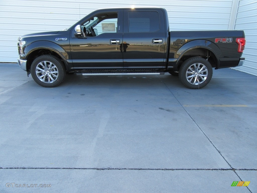 2017 F150 Lariat SuperCrew 4X4 - Shadow Black / Black photo #6