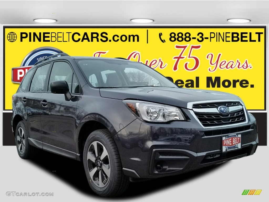 2017 Forester 2.5i - Dark Gray Metallic / Gray photo #1