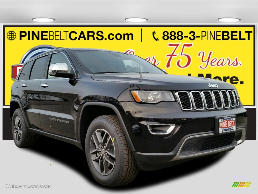 2017 Grand Cherokee Limited 4x4 - Diamond Black Crystal Pearl / Black photo #1