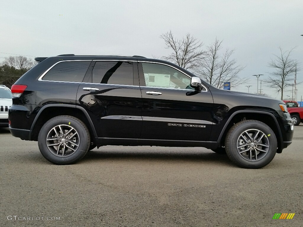 2017 Grand Cherokee Limited 4x4 - Diamond Black Crystal Pearl / Black photo #3