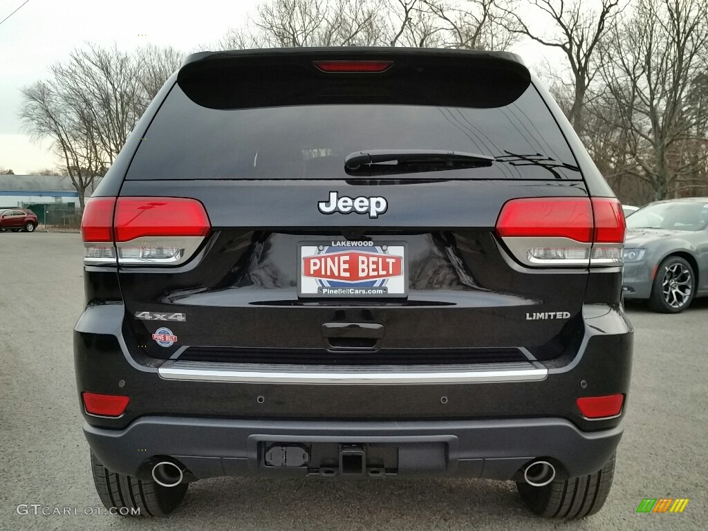 2017 Grand Cherokee Limited 4x4 - Diamond Black Crystal Pearl / Black photo #5