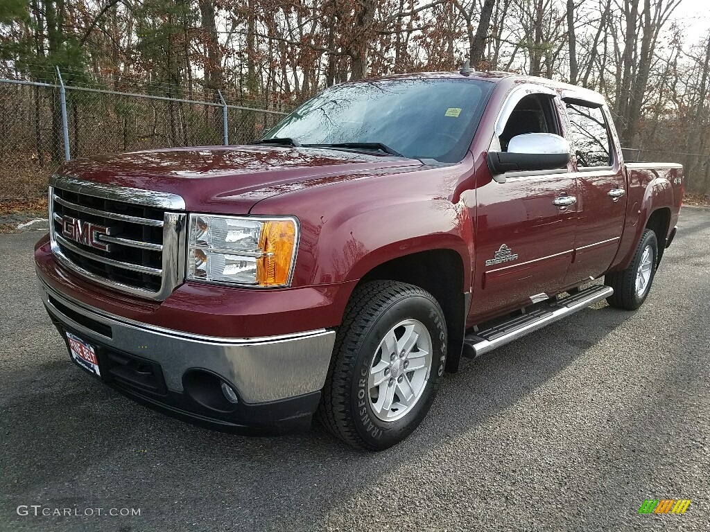 2013 Sierra 1500 SLE Crew Cab 4x4 - Fire Red / Ebony photo #3