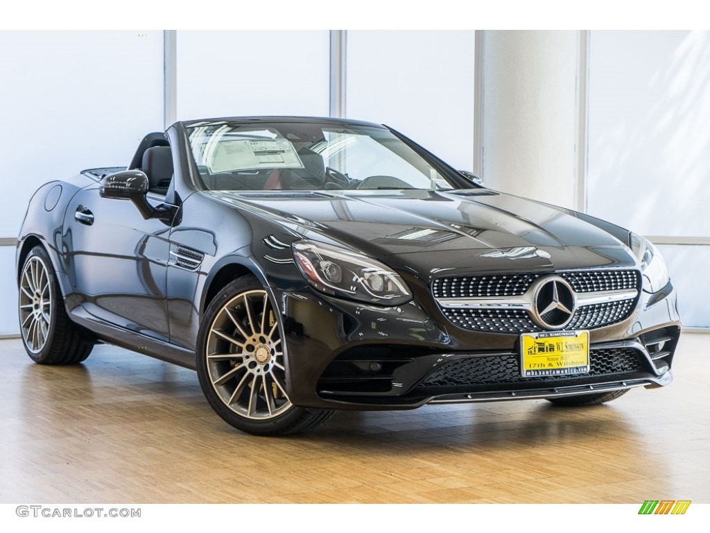 Obsidian Black Metallic 2017 Mercedes-Benz SLC 300 Roadster Exterior Photo #117687088