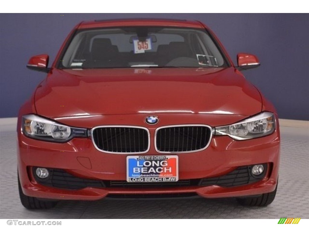 2015 3 Series 320i Sedan - Melbourne Red Metallic / Black photo #2