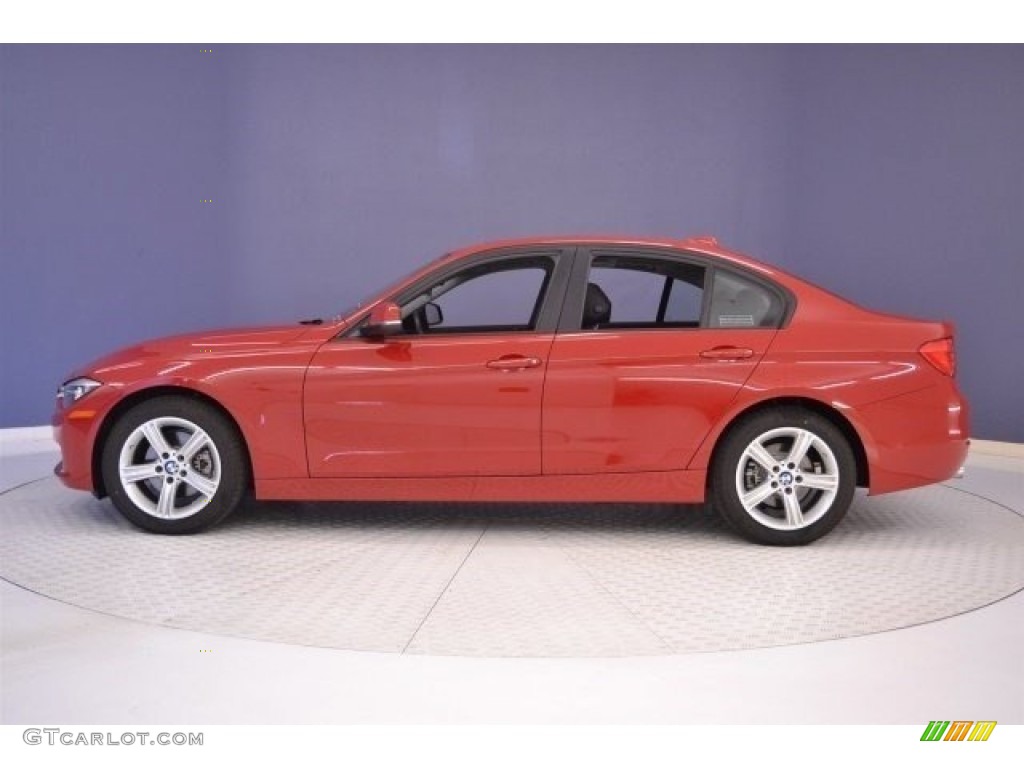 2015 3 Series 320i Sedan - Melbourne Red Metallic / Black photo #4